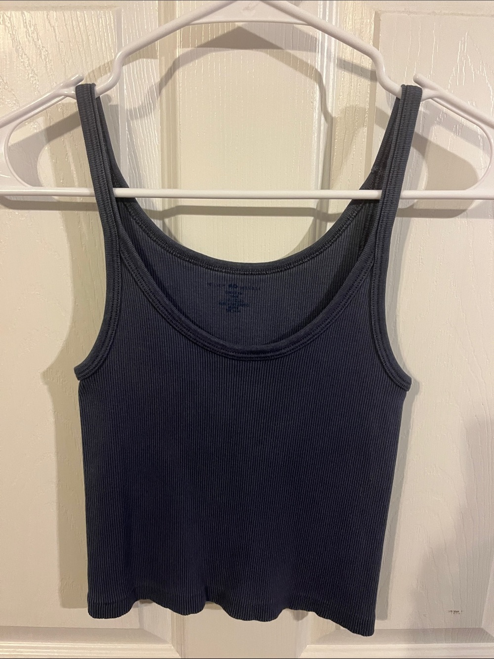 Brandy Melville Navy Ribbed Scoop Tank
